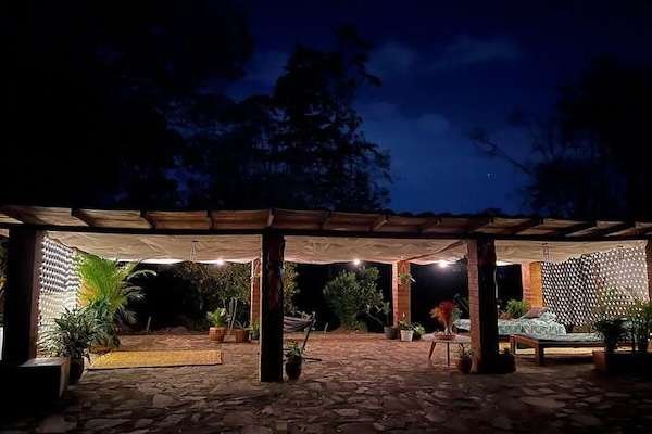 oasis at night ayahuasca retreat